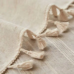 nappe beige rayures classique tassel coin dimensions table fête pastorale