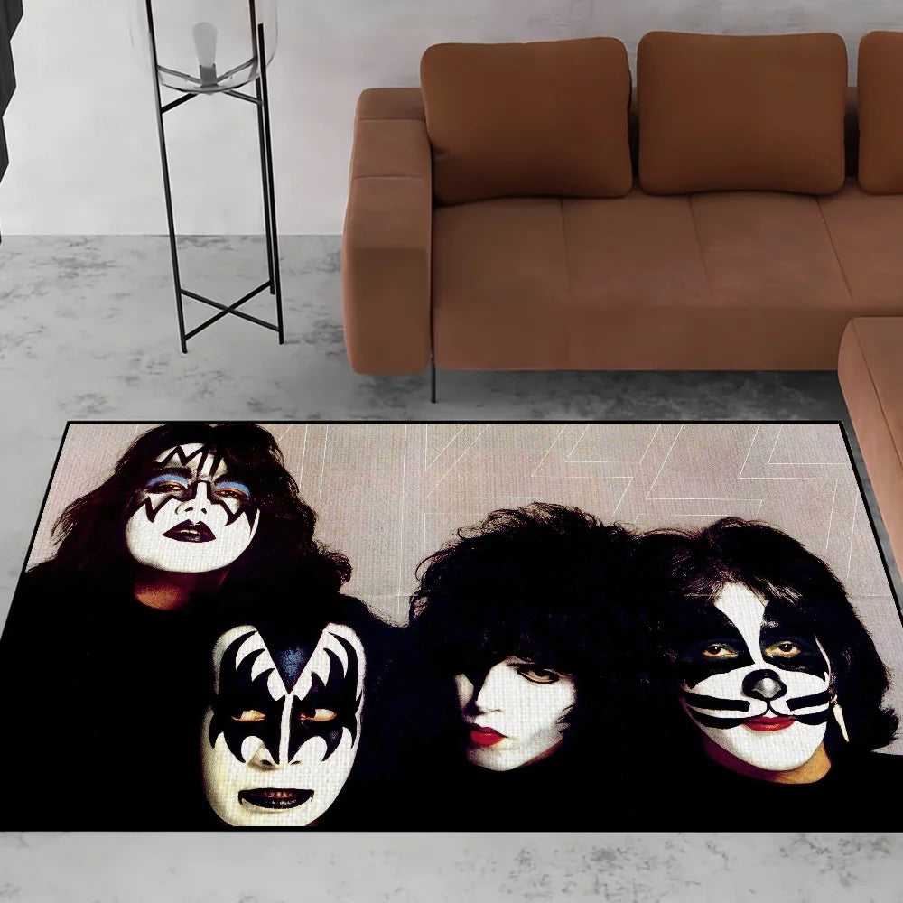 tapis moderne oriental résistant antibactéries antidérapant noir blanc rouge gris