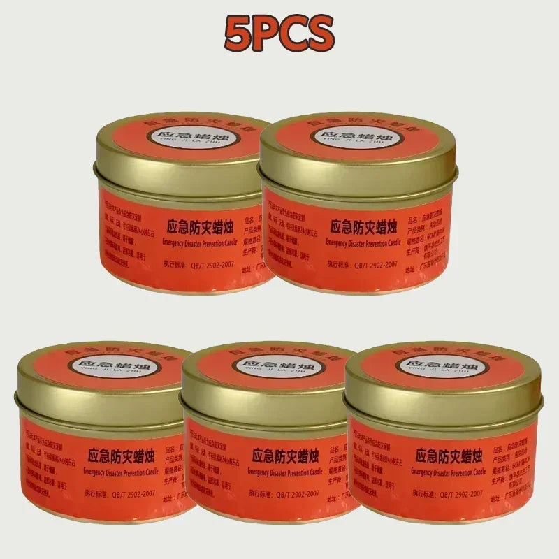 bougies urgence sans fumée 15h 24h orange pratique survie camping maison longue durée