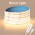 ruban led cob blanc adhésif 3000k 6000k contrôleur usb ajustable moderne 5v 50000h
