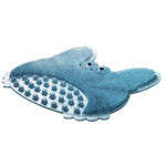 brosse bain moderne bleu vert grenouille adhésif bristles pointus pratique