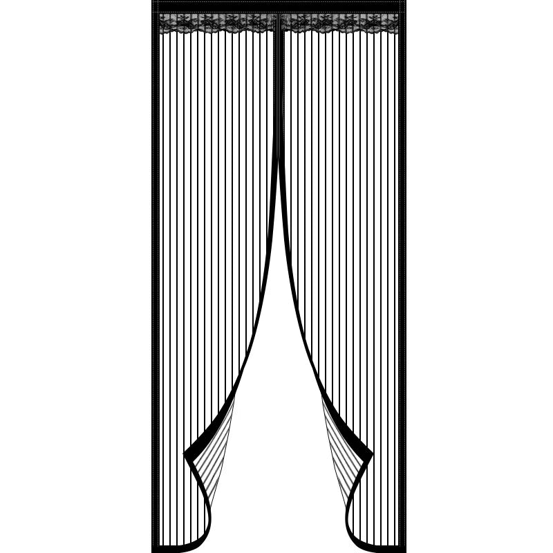 rideau porte magnétique anti moustiques noir maille fine moderne auto fermeture 91x210cm
