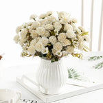 bouquet fleurs artificielles soie mariage décoration maison extérieur blanc rose vert classique