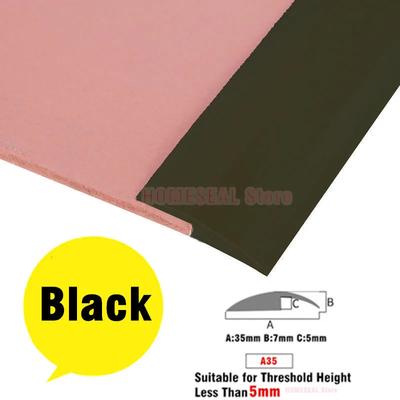 bande transition sol pvc autoadhésive noir beige moderne 3mm 7mm 12mm