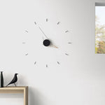 horloge murale minimaliste aiguille quartz face unique acrylique nature morte salon contemporain