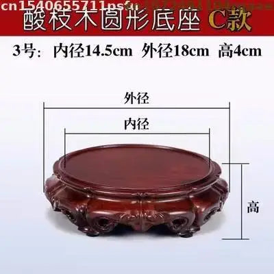 théière artisanale bois sculpté support figurines vase pot fleur trưng bày bàn trà đồ