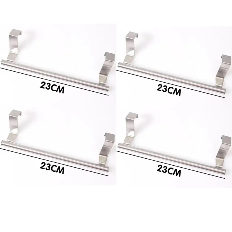 porte serviettes mural acier inoxydable clips fixation moderne 23cm 36cm lisse argenté sans perçage