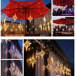 décoration noël étoiles lumineuses fil blanc multicolores extérieures ip44 étanches moderne