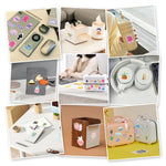 stickers graphiques moderne vert rose blanc adhésifs pack 50 pièces différents motifs floral