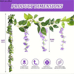 guirlande artificielle fleurs violet vert mariage romantique décoration intérieure événement anniversaire