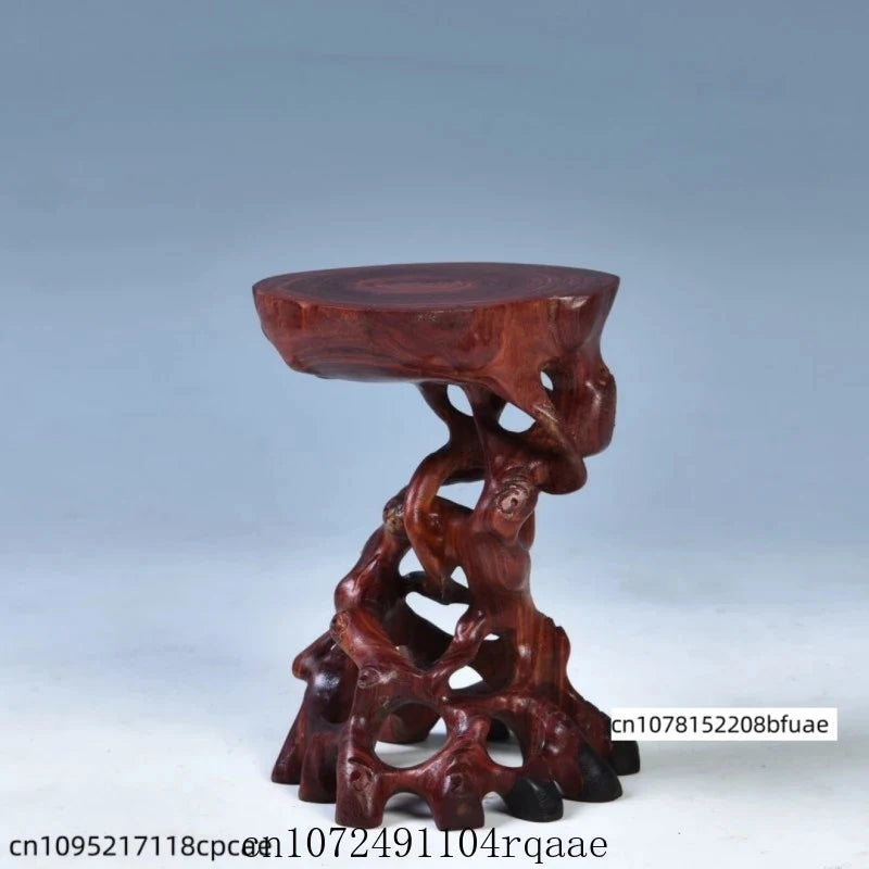 tabouret bois brut naturel rustique décoration intérieure vase inclusion plantes tronc d'arbre table basse