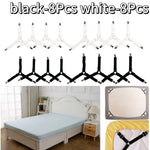 attaches drap lit clips élastiques noir blanc réglables anti tirage ignifuge polyester modernes