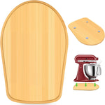 tapis coulissant bambou mélangeur KitchenAid planche découper moderne utilitaire beige clair argenté rouge blanc