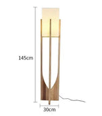 lampe sol bois naturel moderne minimaliste tissu blanc éclairage 10 15m² led ans garantie