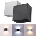 applique murale led moderne noir blanc surface mate 10cm 10cm 5cm minimaliste fixée mur