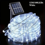 guirlande lumineuse solaire led multicolore moderne 7m 50leds 12m 100ledsextérieur festive decoration noel