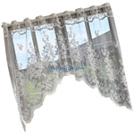 rideaux blancs motifs floraux transparents romantique vintage salon chambre