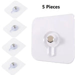 porte serviettes mural adhésif blanc moderne 5pcs 6cm 6cm plat lisse