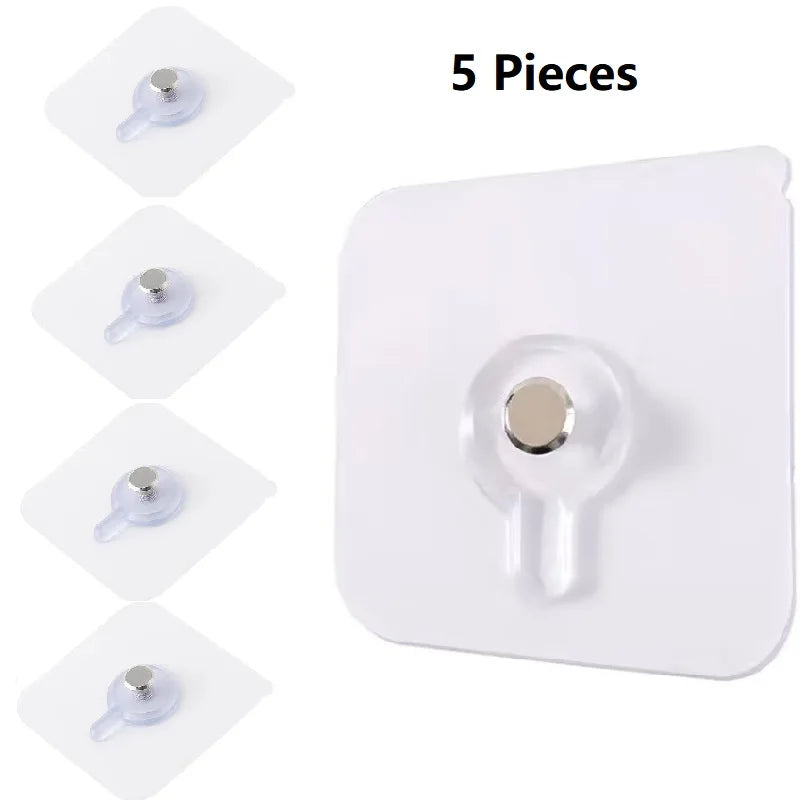porte serviettes mural adhésif blanc moderne 5pcs 6cm 6cm plat lisse