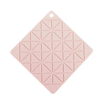 tapis isolation silicone gris rose moderne 18cm 18cm respectueux environnement