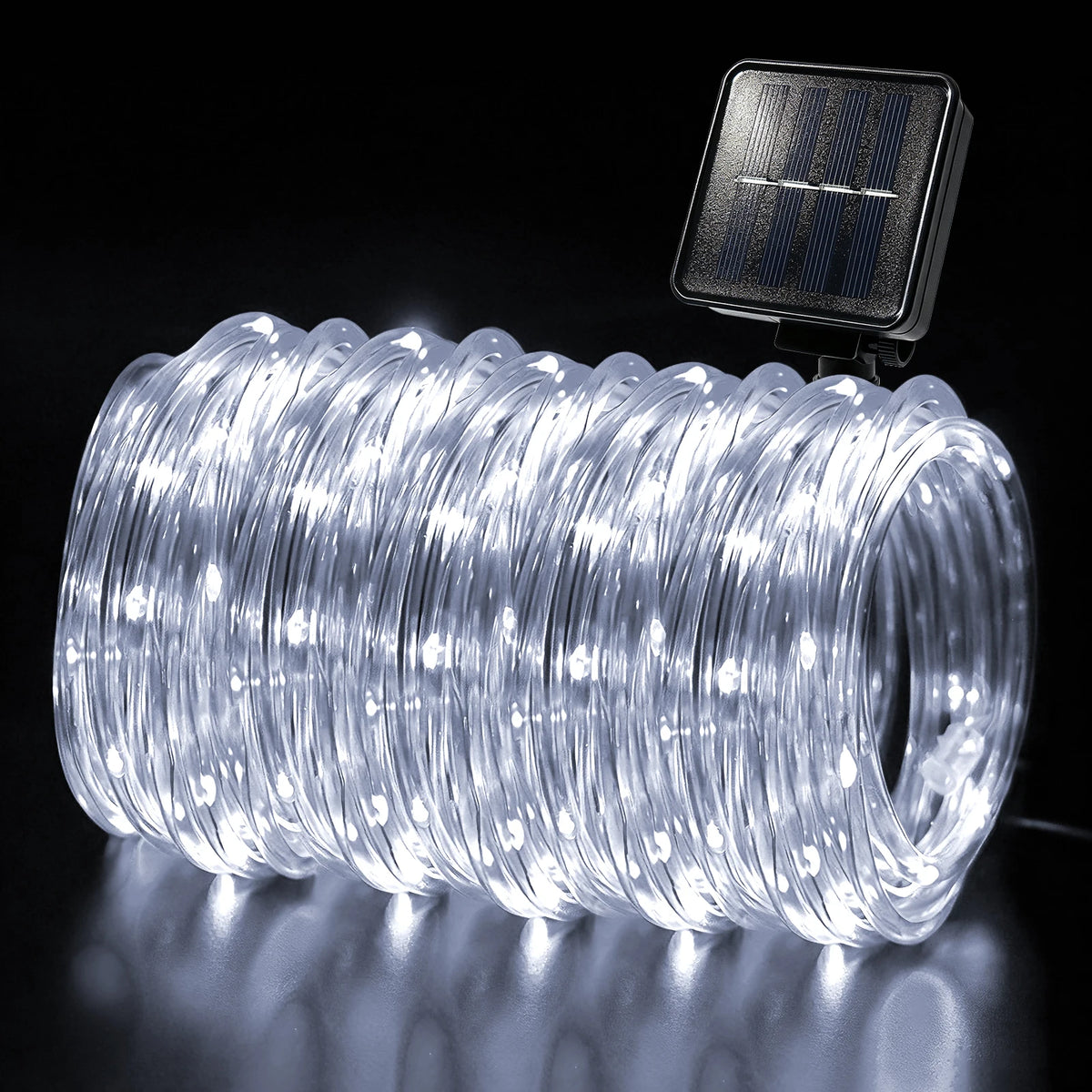 guirlande lumineuse solaire extérieure étanche led jardin terrasse décoration Noël arbre pelouse moderne transparente