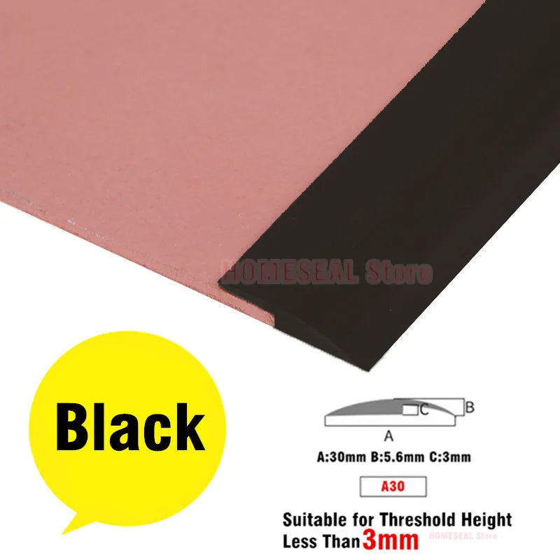 bande transition sol pvc autoadhésive noir beige moderne 3mm 7mm 12mm