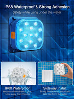 lumière sous marine led piscine color changing télécommande autonome blanc rouge vert bleu moderne