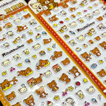 stickers 3d kawaii rilakkuma fruits gâteaux scrapbooking bricolage jouets orange blanc marron clair