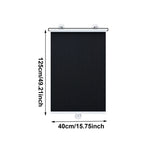 rideau fenêtre noir vertical moderne stores enrouleurs sans perçage clips magnétiques opaques 60x40cm
