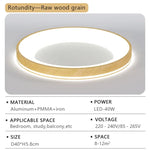 Lampe LED moderne grain bois blanc brun foncé éclairage quotidien 2000 82000 lumens 15
