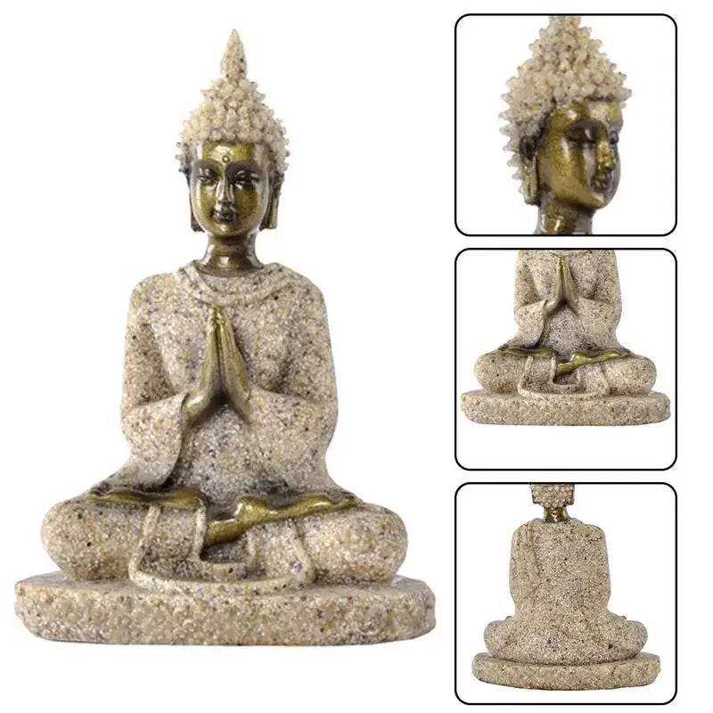 statue ganesh pierre beige texture granulée indien cendrier fixations traditionnel