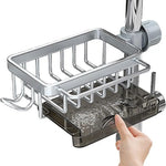 support vaisselle transparent moderne noir gris grille clips gants brosses vaisselles