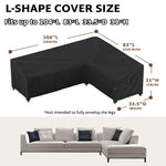 Housse protection meuble extérieur noir uni moderne élastique ajustable grande taille imperméable polyester
