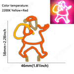 décoration fête neon sign bitcoin santa claus phare led filament orange clips art neon