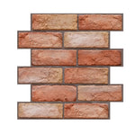 décoration murale moderne panneaux autocollants brique 3d rouge brun beige gris imperméable