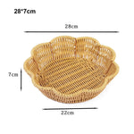 paniers rangement tressés rotin beiges empilables traditionnels utilisation multiple respectueux environnement