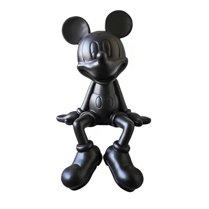 figurine mickey mouse résine noire blanche moderne figurine deco salon hall entrée meuble tv