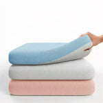coussin siège mousse coton polyester doux moderne gris bleu marine fixations pack
