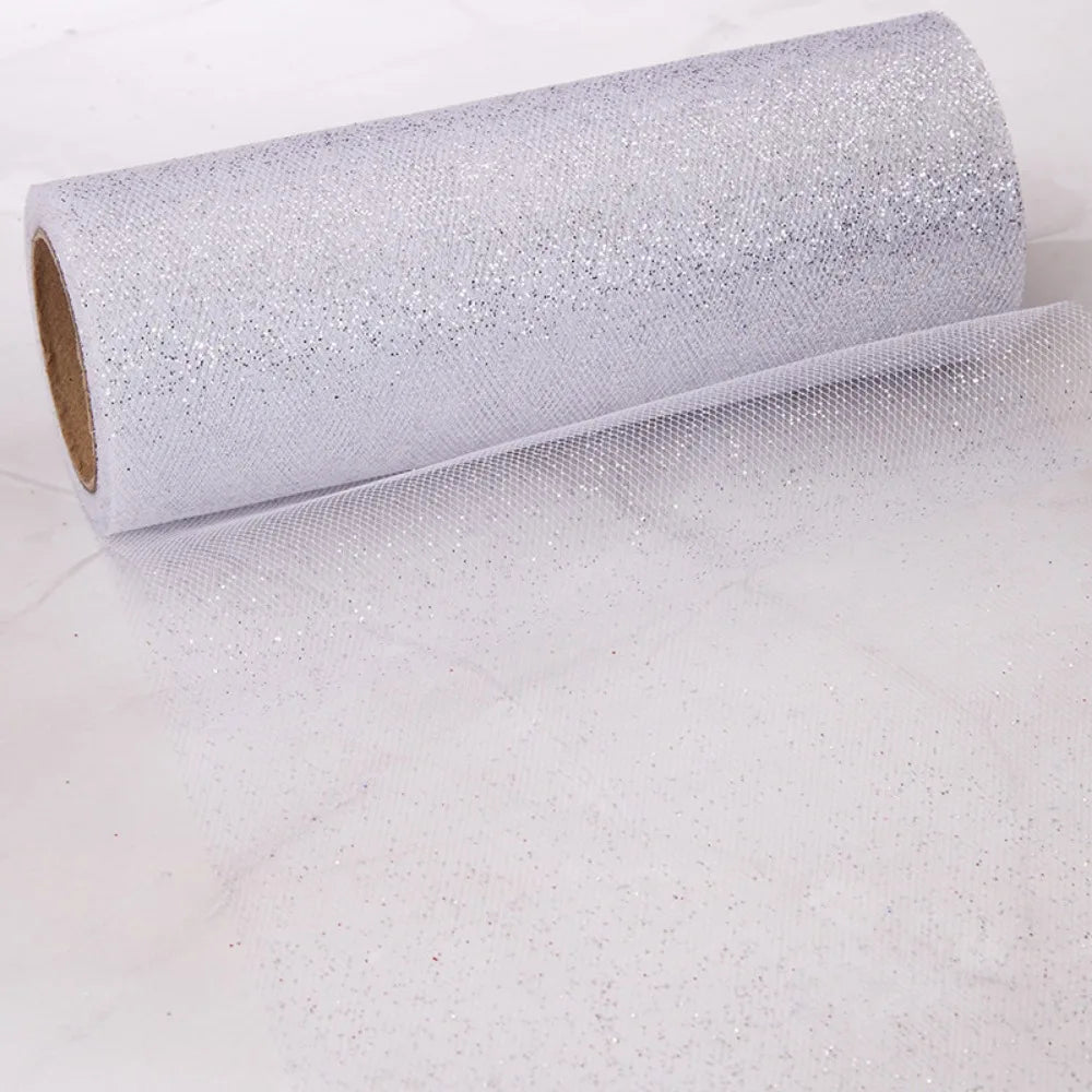 rubans tulle pailletés or rose bleu blanc brillants décoratifs adhésifs 10yards 15cm