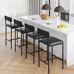 tabourets bar hauts bois imitation marbre modernes industriel pièces noir marron