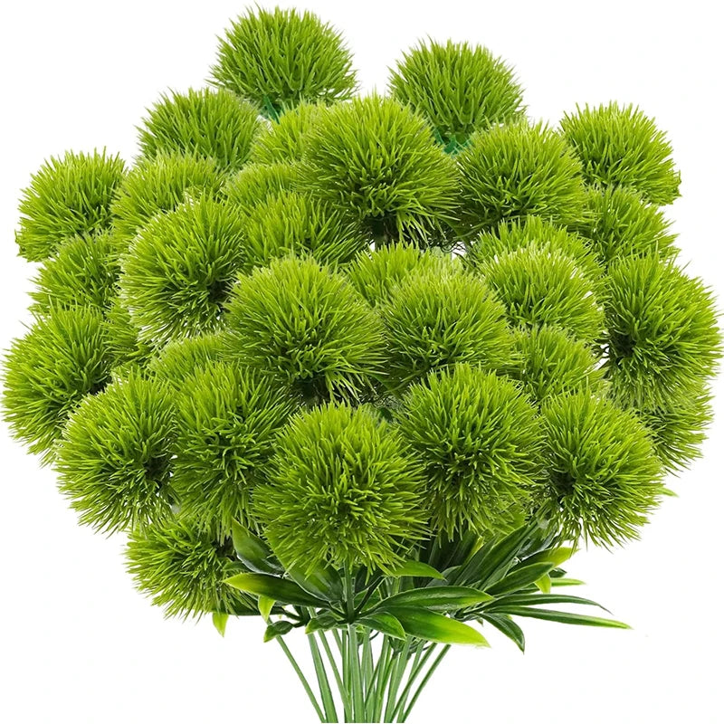 bouquet fleurs artificielles pissenlit vert feuilles décoration mariage intérieur fête