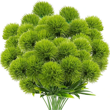 bouquet fleurs artificielles pissenlit vert feuilles décoration mariage intérieur fête