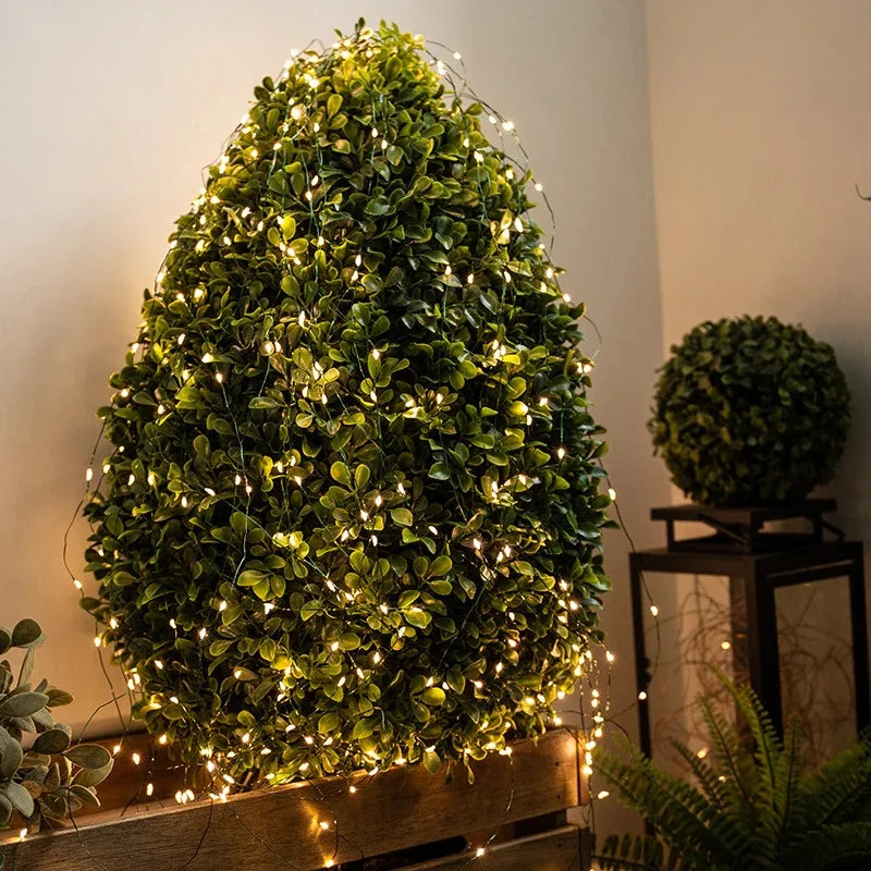 guirlande lumineuse solaire vert blanc modes étanches décoration noël
