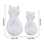 crochets muraux adhésifs formes chats animés noirs blancs transparents modernes pièces