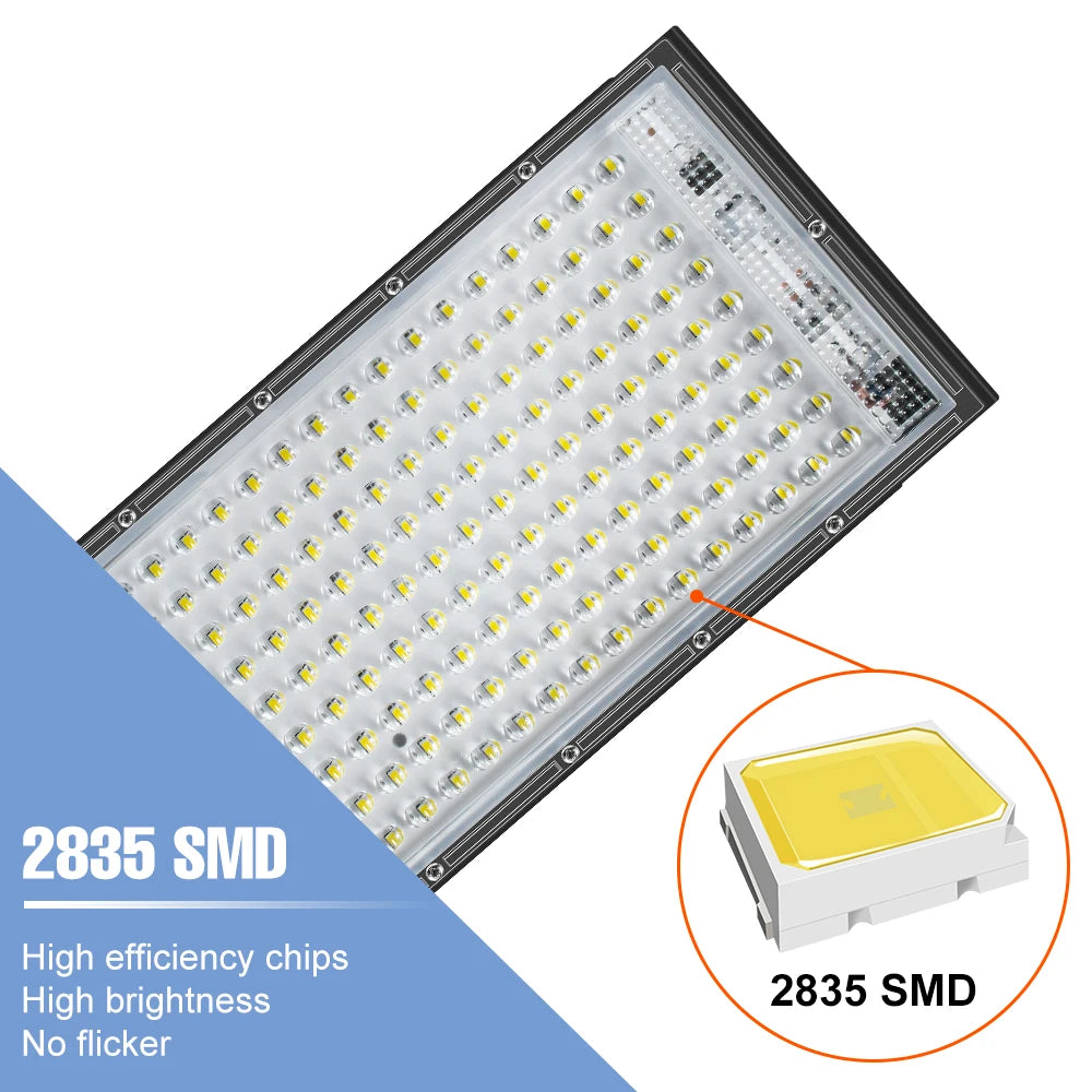 projecteur extérieur led ip65 étanche blanc chaud froid moderne câbles d'alimentation fixations certifications ul