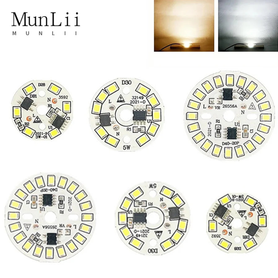 ampoule led chip 2835 blanc froide 3w 5w 7w 9w 12w ac220v