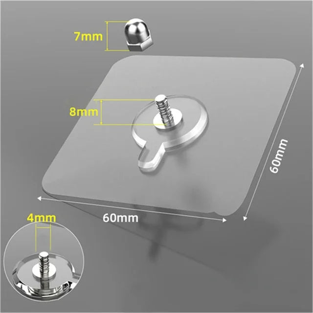 porte savon adhésif transparent moderne minimaliste fixations adhésives vis fixation auto collant PVC