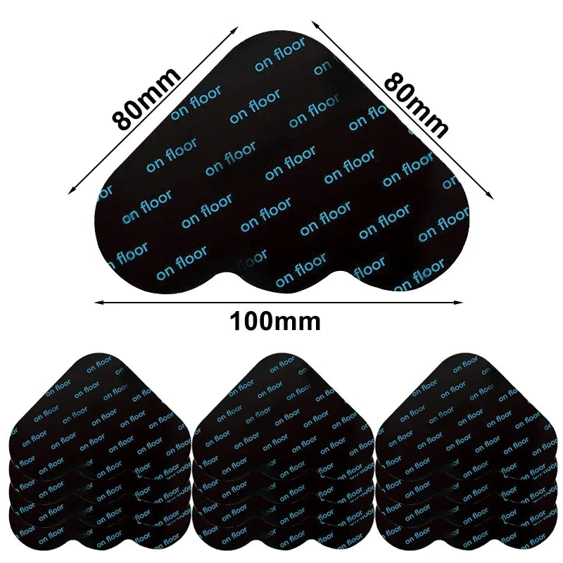 tapis sol antidérapant réutilisable lavable adhésif moelleux géométrique moderne gris noir