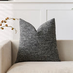 housse coussin polyester jacquard moderne rayé beige marron noir gris clair 30x50 40x40 cm