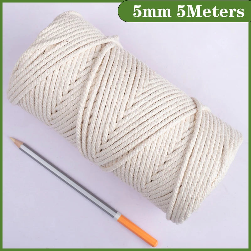 corde coton tissée traditionnelle 10mm 2mètres artisanat sacs vêtements textiles maison écologique haute qualité